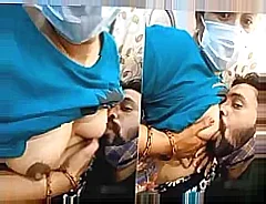 Pakistani wife with big tits gives her husband a sensual blowjob